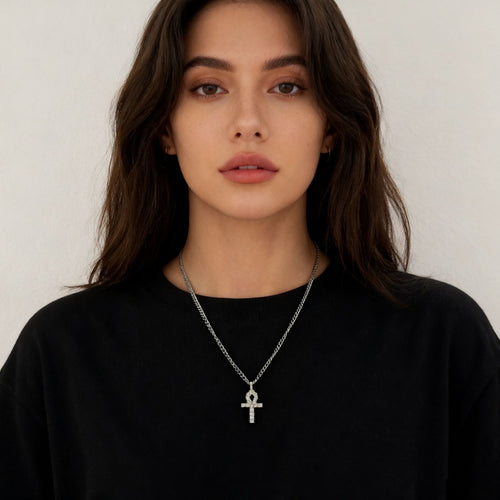 Cross-Shaped Key Necklace