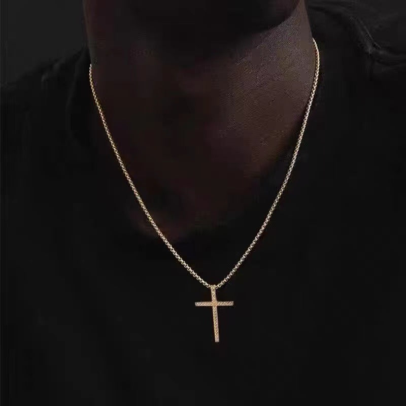 Zircon Cross Pendant Necklace