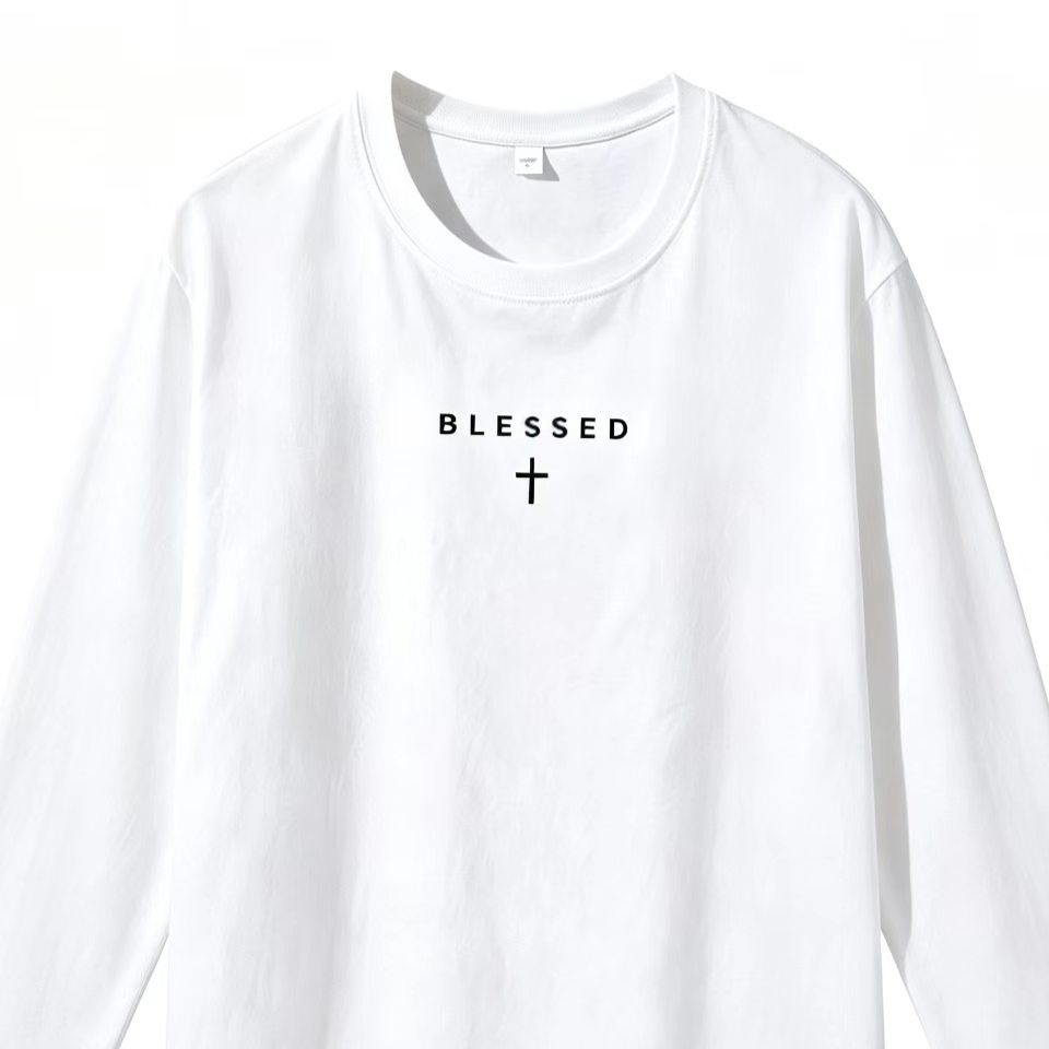 Men's Cotton Cross Print T-Shirt