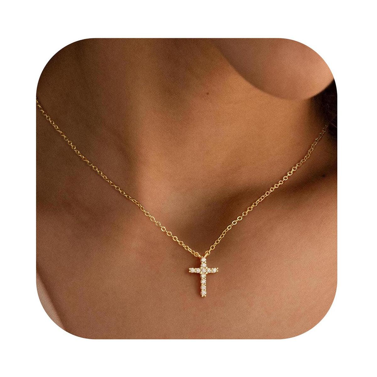 Geometric Cross Copper Necklace
