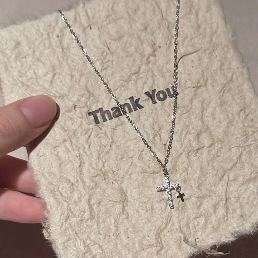 Adjustable Cross Pendant Necklace for Women