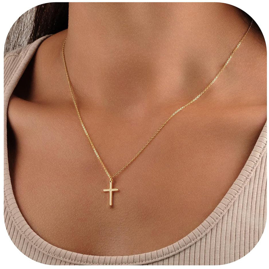 Geometric Cross Copper Necklace