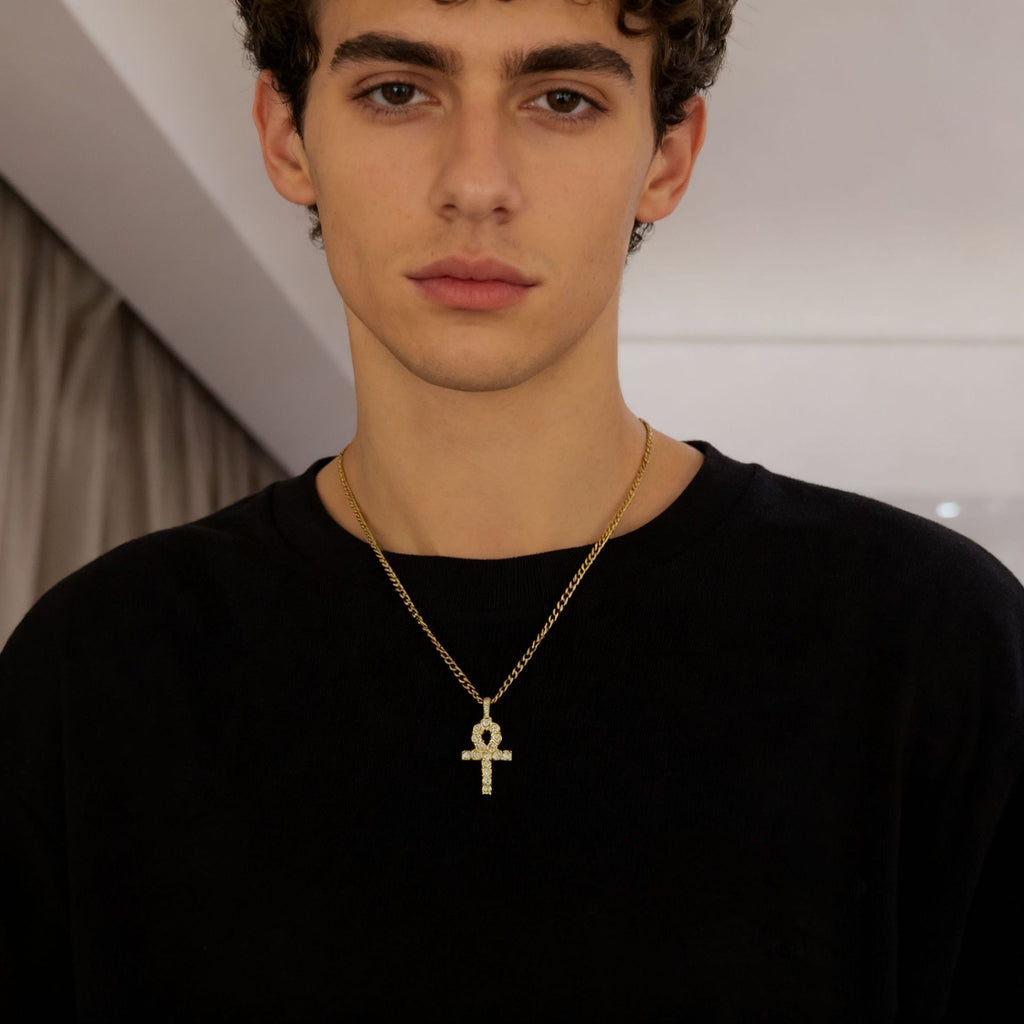 Cross-Shaped Key Necklace