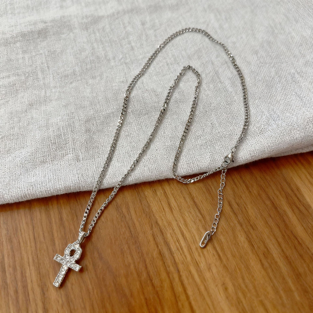 Cross-Shaped Key Necklace