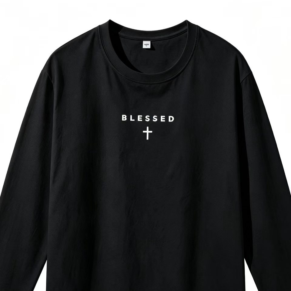 Men's Cotton Cross Print T-Shirt