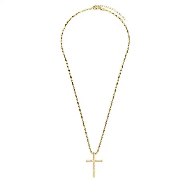 Zircon Cross Pendant Necklace