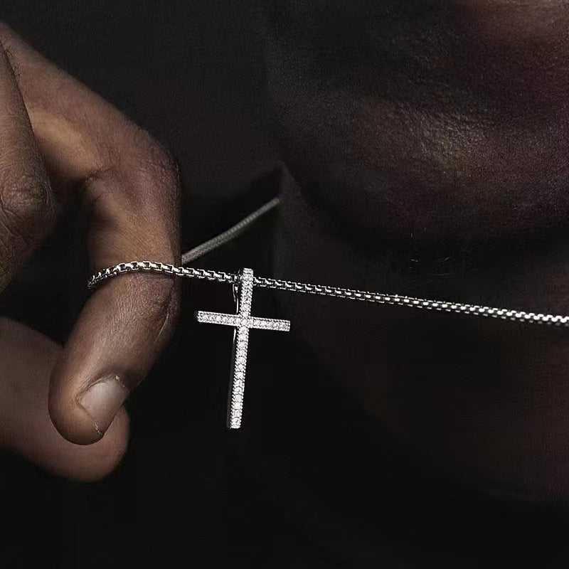 Zircon Cross Pendant Necklace