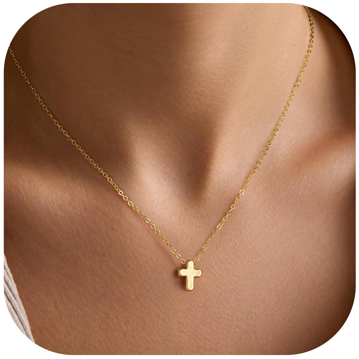 Geometric Cross Copper Necklace