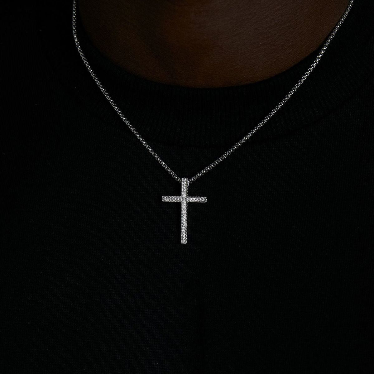 Zircon Cross Pendant Necklace