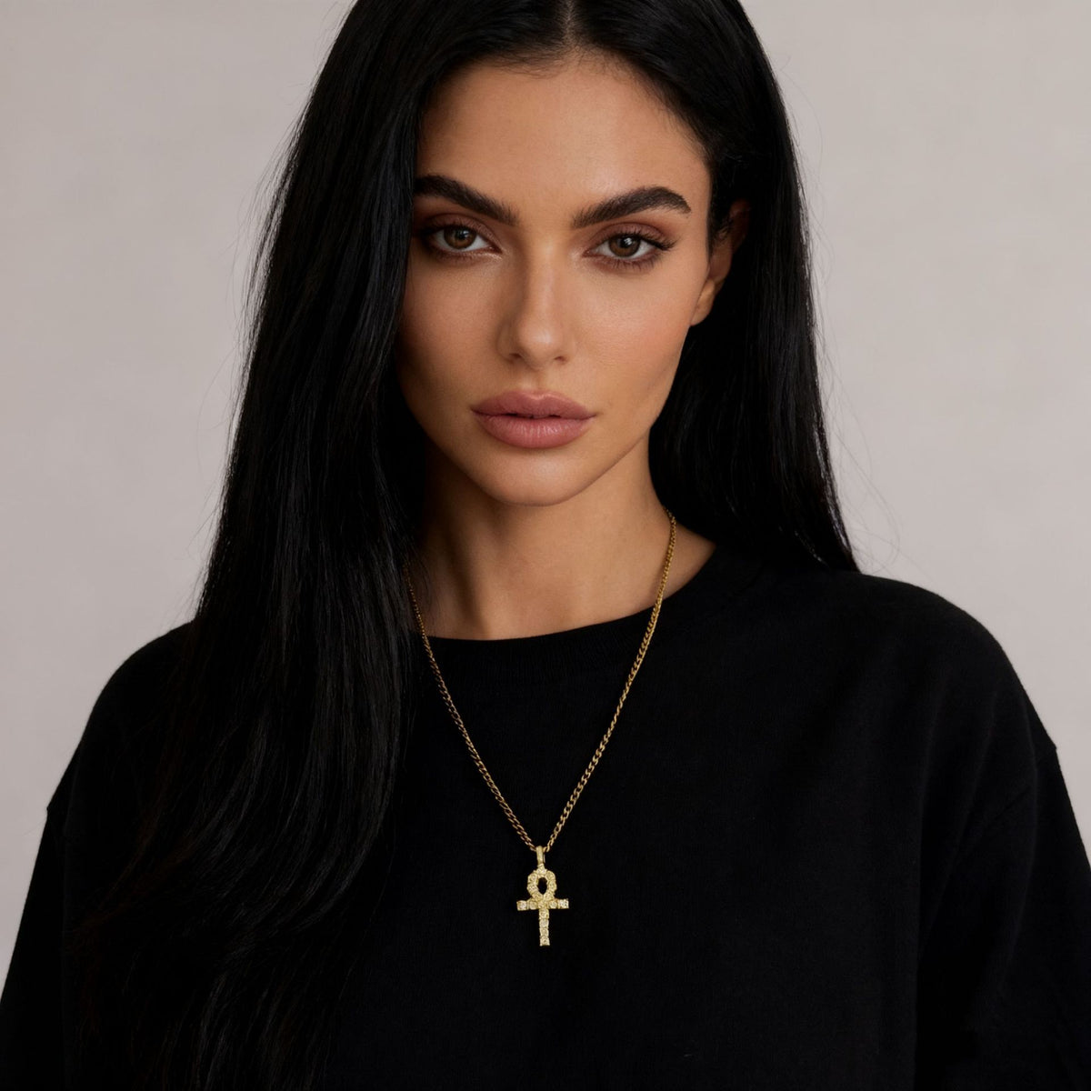 Cross-Shaped Key Necklace